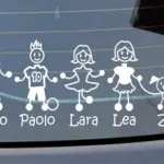 Adesivi auto famiglia personalizzati